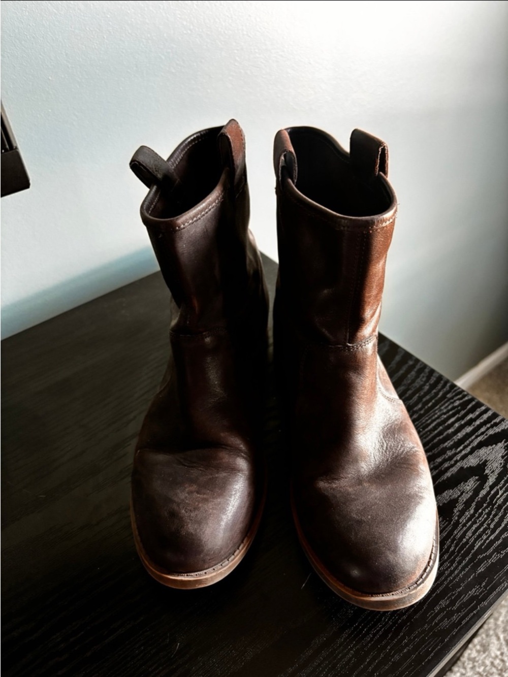 Sole Society Brown Leather Ankle Booties 7 - Picture 2 of 10